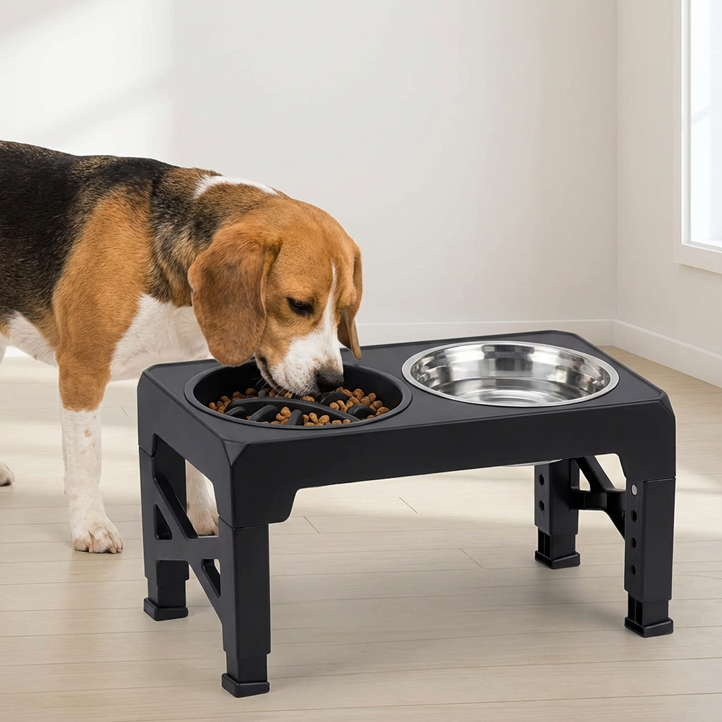 PetEase – Adjustable Elevated Dog Feeder Stand