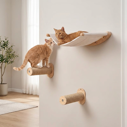 VELA – Cat Wall Hammock & Grip Step System