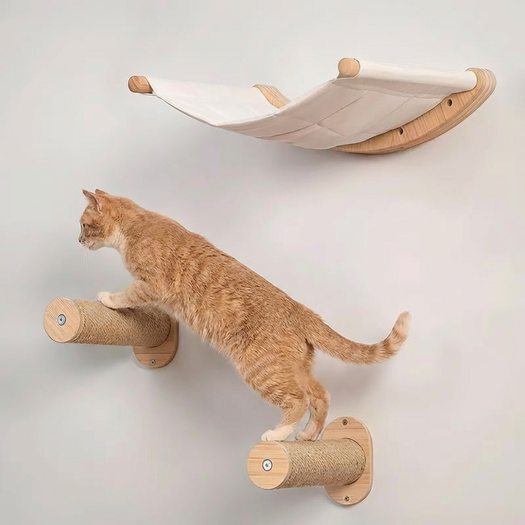 VELA – Cat Wall Hammock & Grip Step System