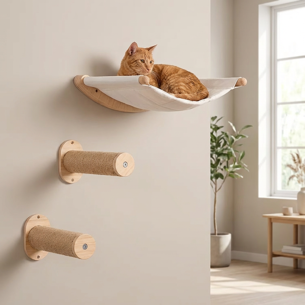 VELA – Cat Wall Hammock & Grip Step System