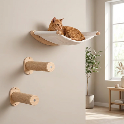 VELA – Cat Wall Hammock & Grip Step System